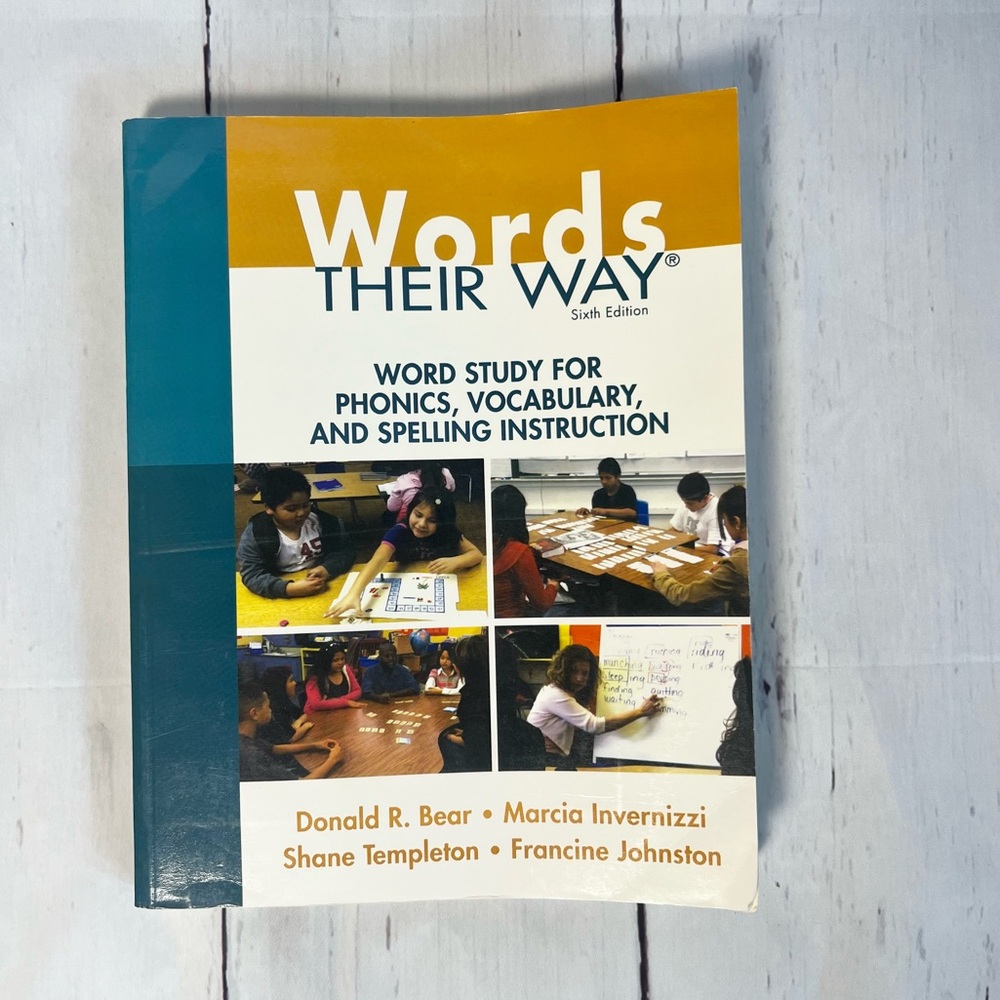 Words Their Way Textbook 6th Edition Phonics Vocabulary Spelling Donald Bear
